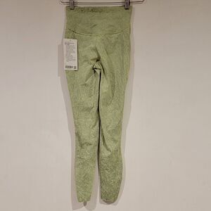 NWT Lululemon Base Pace High Rise Running Tight Wash City Grit Green Size 2